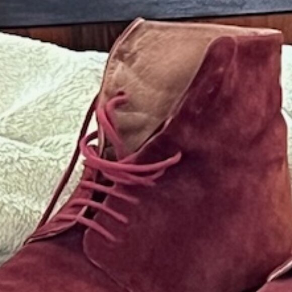 Suede Booties Italian Vintage - Picture 2 of 12